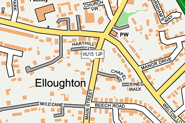 Map of ELLOUGHTON NEWS LIMITED at local scale