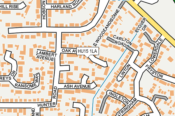 HU15 1LA map - OS OpenMap – Local (Ordnance Survey)