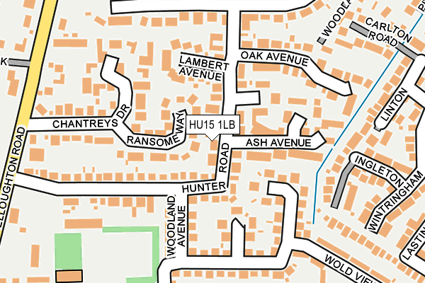 HU15 1LB map - OS OpenMap – Local (Ordnance Survey)