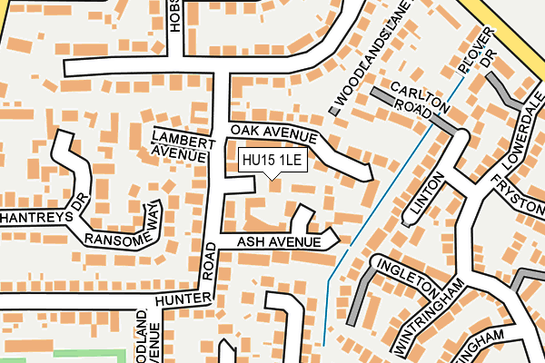 HU15 1LE map - OS OpenMap – Local (Ordnance Survey)