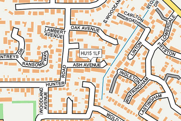 HU15 1LF map - OS OpenMap – Local (Ordnance Survey)