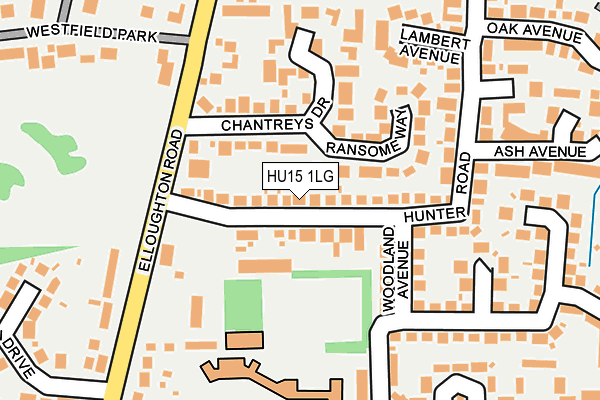 HU15 1LG map - OS OpenMap – Local (Ordnance Survey)