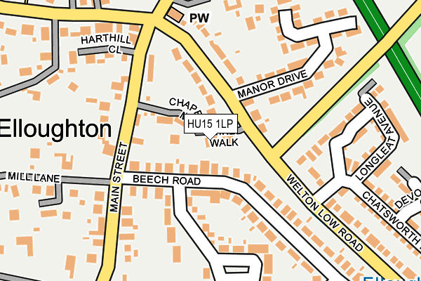 HU15 1LP map - OS OpenMap – Local (Ordnance Survey)