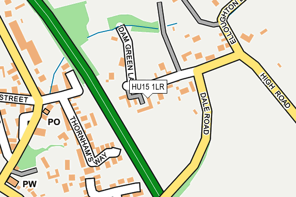 HU15 1LR map - OS OpenMap – Local (Ordnance Survey)