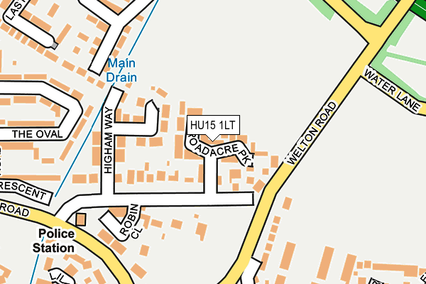 HU15 1LT map - OS OpenMap – Local (Ordnance Survey)