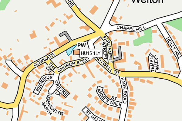 HU15 1LY map - OS OpenMap – Local (Ordnance Survey)