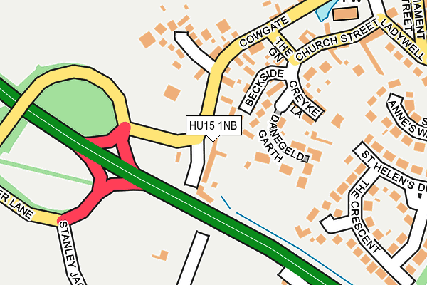 HU15 1NB map - OS OpenMap – Local (Ordnance Survey)