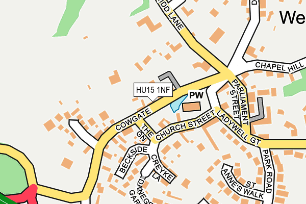 HU15 1NF map - OS OpenMap – Local (Ordnance Survey)