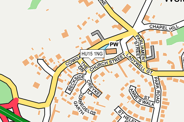 HU15 1NG map - OS OpenMap – Local (Ordnance Survey)