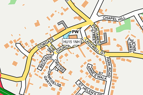 HU15 1NH map - OS OpenMap – Local (Ordnance Survey)