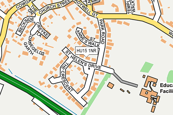 HU15 1NR map - OS OpenMap – Local (Ordnance Survey)