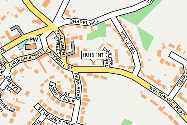 HU15 1NT map - OS OpenMap – Local (Ordnance Survey)