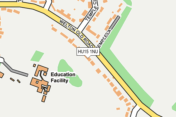 HU15 1NU map - OS OpenMap – Local (Ordnance Survey)