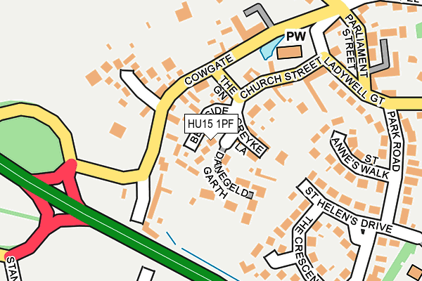 HU15 1PF map - OS OpenMap – Local (Ordnance Survey)