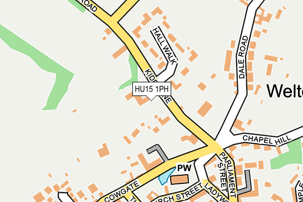 HU15 1PH map - OS OpenMap – Local (Ordnance Survey)