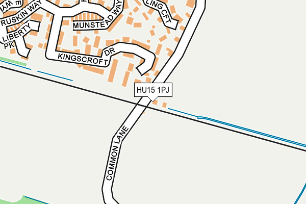 HU15 1PJ map - OS OpenMap – Local (Ordnance Survey)