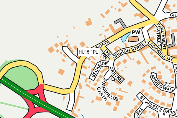 HU15 1PL map - OS OpenMap – Local (Ordnance Survey)