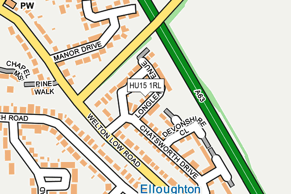 HU15 1RL map - OS OpenMap – Local (Ordnance Survey)