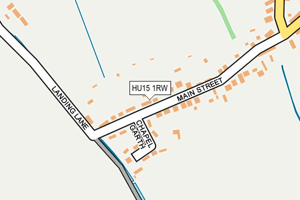HU15 1RW map - OS OpenMap – Local (Ordnance Survey)