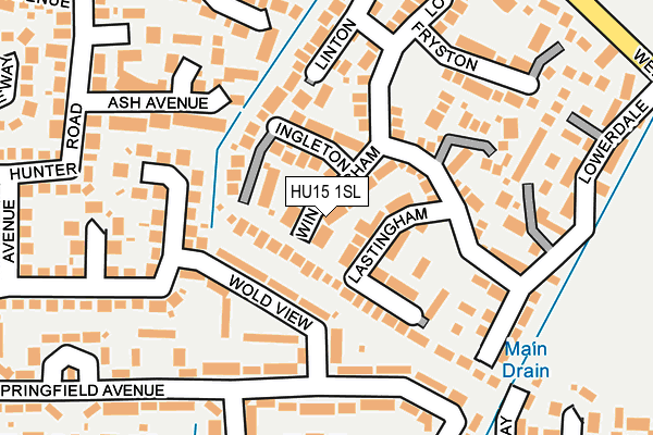 HU15 1SL map - OS OpenMap – Local (Ordnance Survey)