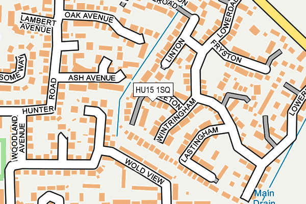 HU15 1SQ map - OS OpenMap – Local (Ordnance Survey)
