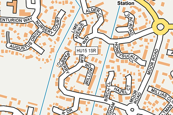 HU15 1SR map - OS OpenMap – Local (Ordnance Survey)