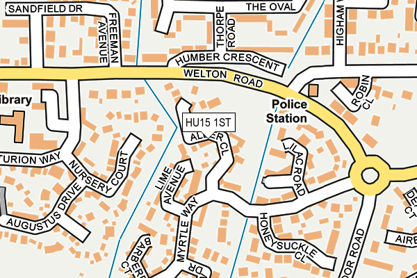 HU15 1ST map - OS OpenMap – Local (Ordnance Survey)