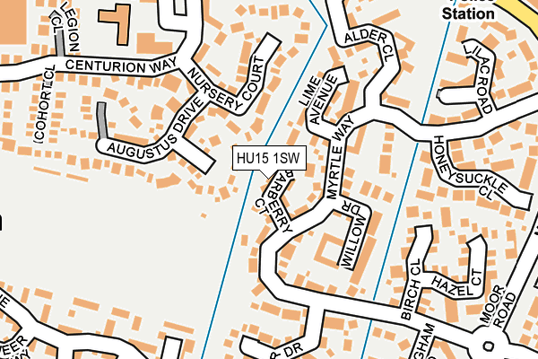 HU15 1SW map - OS OpenMap – Local (Ordnance Survey)