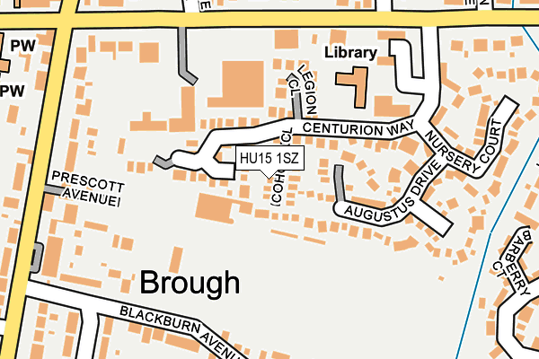 HU15 1SZ map - OS OpenMap – Local (Ordnance Survey)