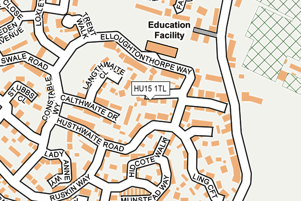 HU15 1TL map - OS OpenMap – Local (Ordnance Survey)