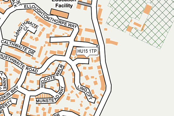 HU15 1TP map - OS OpenMap – Local (Ordnance Survey)