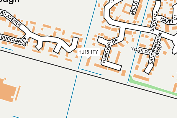 HU15 1TY map - OS OpenMap – Local (Ordnance Survey)