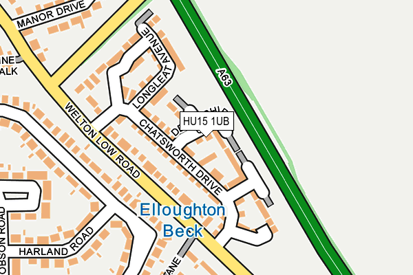 HU15 1UB map - OS OpenMap – Local (Ordnance Survey)