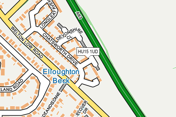 HU15 1UD map - OS OpenMap – Local (Ordnance Survey)