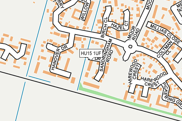 HU15 1UF map - OS OpenMap – Local (Ordnance Survey)