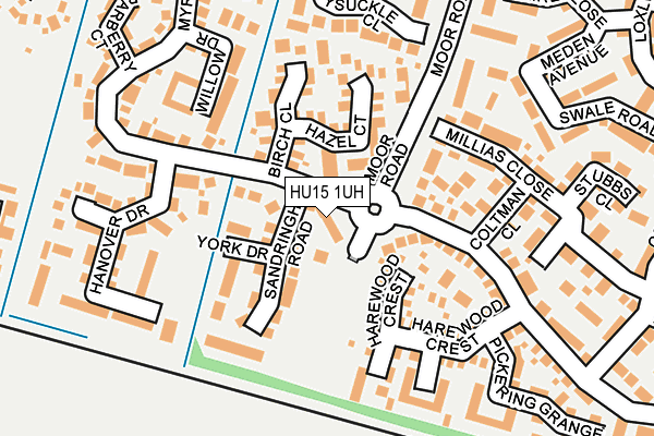 HU15 1UH map - OS OpenMap – Local (Ordnance Survey)