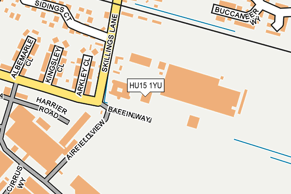 HU15 1YU map - OS OpenMap – Local (Ordnance Survey)