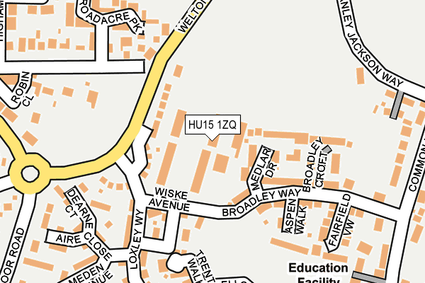 HU15 1ZQ map - OS OpenMap – Local (Ordnance Survey)