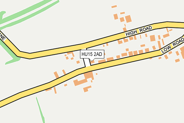 HU15 2AD map - OS OpenMap – Local (Ordnance Survey)