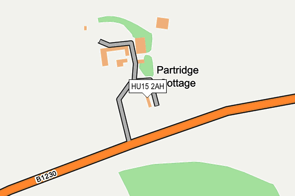 HU15 2AH map - OS OpenMap – Local (Ordnance Survey)