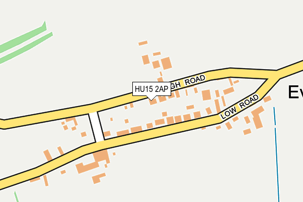 HU15 2AP map - OS OpenMap – Local (Ordnance Survey)