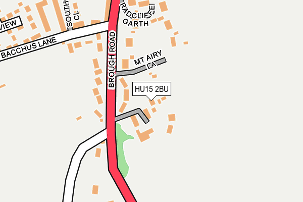 HU15 2BU map - OS OpenMap – Local (Ordnance Survey)