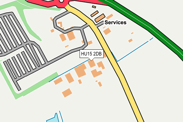 HU15 2DB map - OS OpenMap – Local (Ordnance Survey)