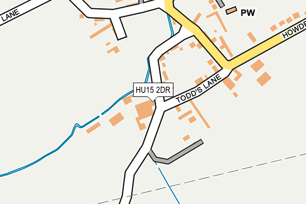 HU15 2DR map - OS OpenMap – Local (Ordnance Survey)