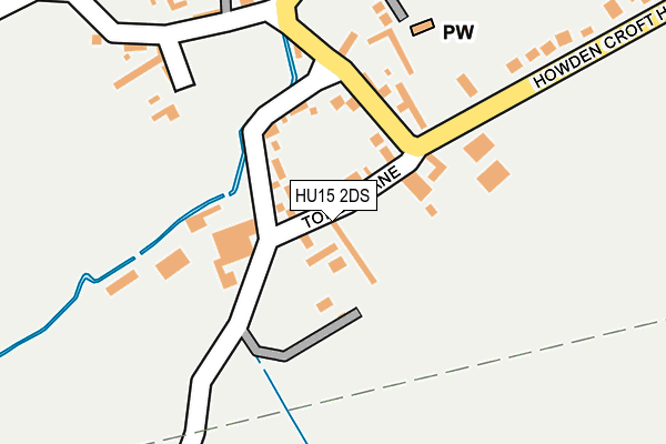 HU15 2DS map - OS OpenMap – Local (Ordnance Survey)