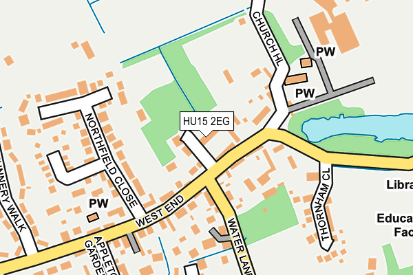 HU15 2EG map - OS OpenMap – Local (Ordnance Survey)