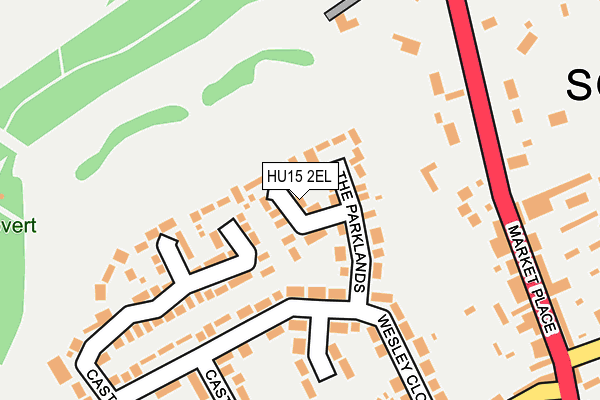 HU15 2EL map - OS OpenMap – Local (Ordnance Survey)