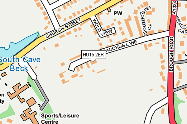 HU15 2ER map - OS OpenMap – Local (Ordnance Survey)