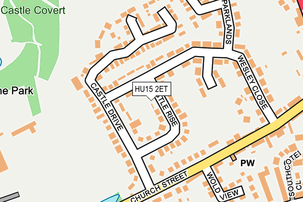 HU15 2ET map - OS OpenMap – Local (Ordnance Survey)