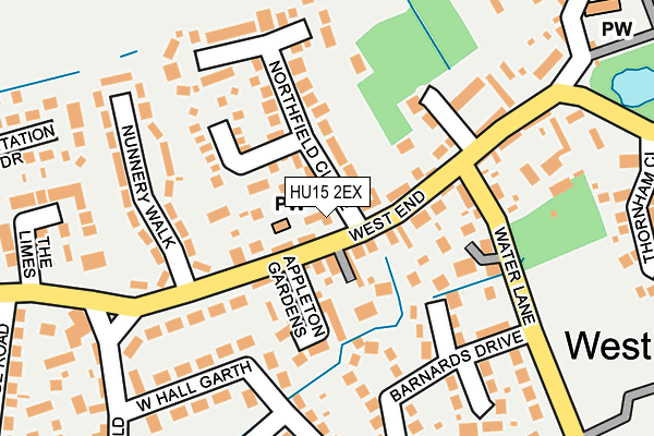 HU15 2EX map - OS OpenMap – Local (Ordnance Survey)